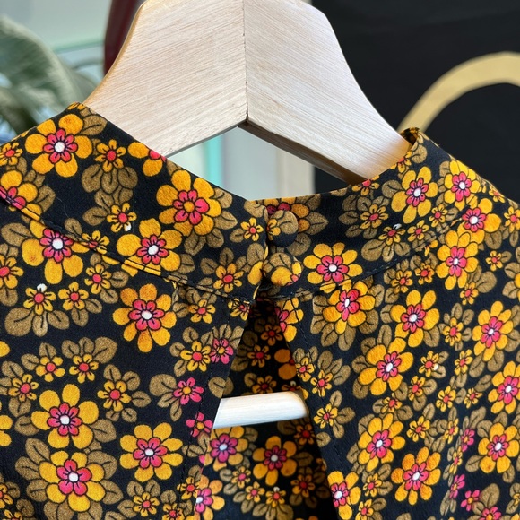 TopShop floral print, long sleeve, maxi dress size 4 - Picture 2 of 5